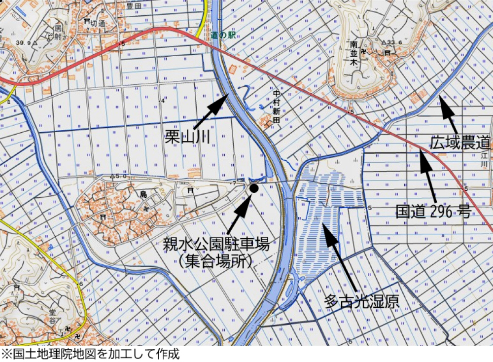 多古光湿原案内図